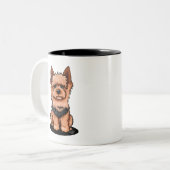 Australische Terrier Tweekleurige Koffiemok (Voorkant links)