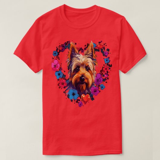 Australische Terrier Valentijnsdag T-shirt (Design voorkant)