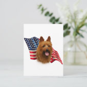 Australische Terrier Vlag Briefkaart (Staand voorkant)