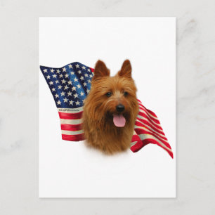 Australische Terrier Vlag Briefkaart