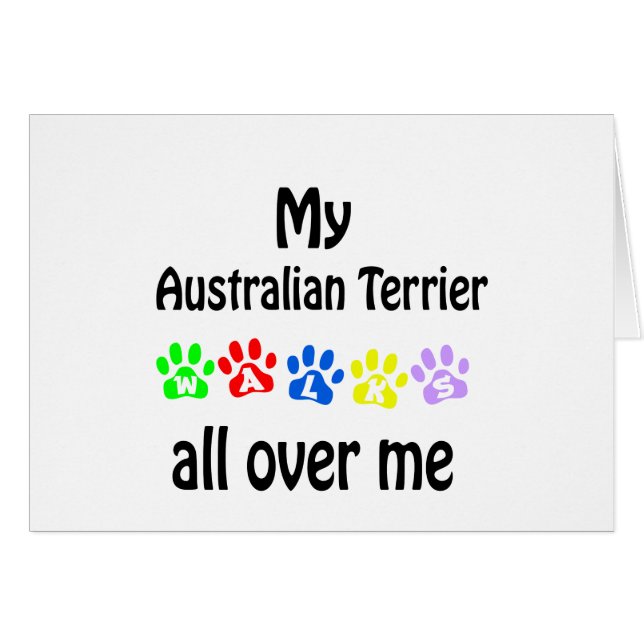 Australische Terrier Wandelingen Ontwerp (Voorkant Horizontaal)