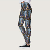 Australische Terrier Whimsical Halloween Schilderi Leggings (Links)