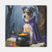 Australische Terrier Whimsical Halloween Schilderi Magneet (Voorkant)