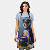 Australische Terrier Whimsical Halloween Schilderi Schort (Gedragen)