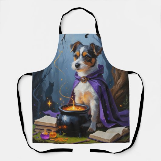 Australische Terrier Whimsical Halloween Schilderi Schort (Voorkant)