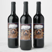 Australische Terrier Wijn Etiket (Flessen)