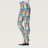 Australische Terriër Winter Wonderland Kerstmis Leggings (Links)