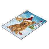 Australische Terriër Winter Wonderland Kerstmis Notitieboek (Linkerzijde)