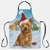 Australische Terriër Winter Wonderland Kerstmis Schort (Voorkant)