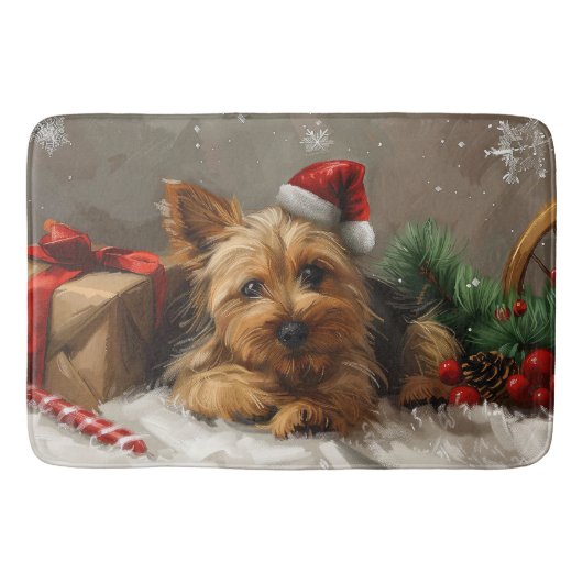 Australische Terrierhond Kerstfeest Badmat (Voorkant)