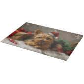 Australische Terrierhond Kerstfeest Snijplank (Hoek)