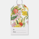 Australische tropische zomer cadeaulabel (Achterkant)