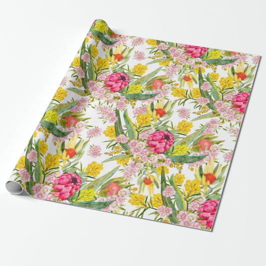 Australische tropische zomer cadeaupapier (Uitgerold)