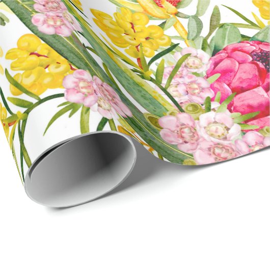 Australische tropische zomer cadeaupapier (Rol Hoek)