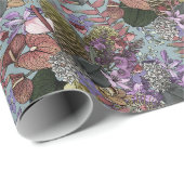 Australische  tropische zomerbloemen cadeaupapier (Rol Hoek)