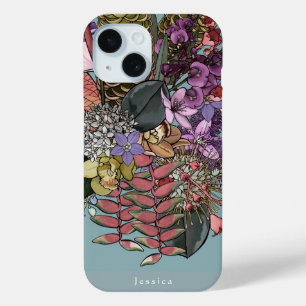 Australische  tropische zomerbloemen iPhone 15 case
