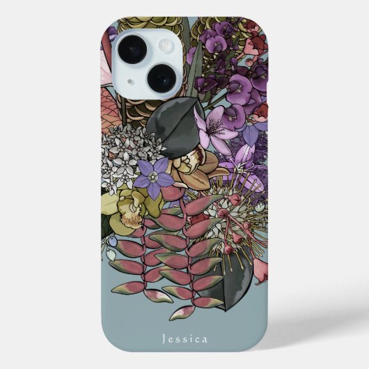 Australische tropische zomerbloemen Case-Mate iPhone case (Achterkant)