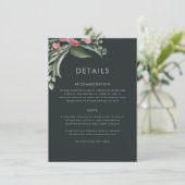 Australische uitnodiging voor een native gum lef W Informatiekaartje (Staand voorkant)