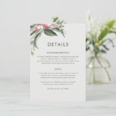 Australische uitnodiging voor een native gum lef W Informatiekaartje (Staand voorkant)