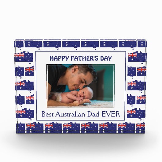 Australische Vaderdag | VLAG VAN AUSTRALIË Fotoblokken (Voorkant)