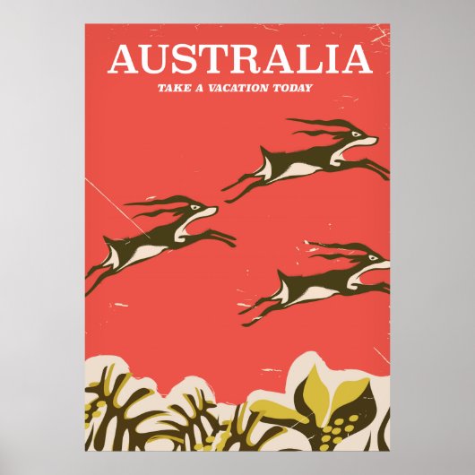 Australische  vakantieafdrukken poster (Voorkant)