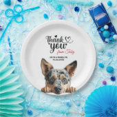 Australische vee hond bruiloft cocktail papieren bordje (Feest)