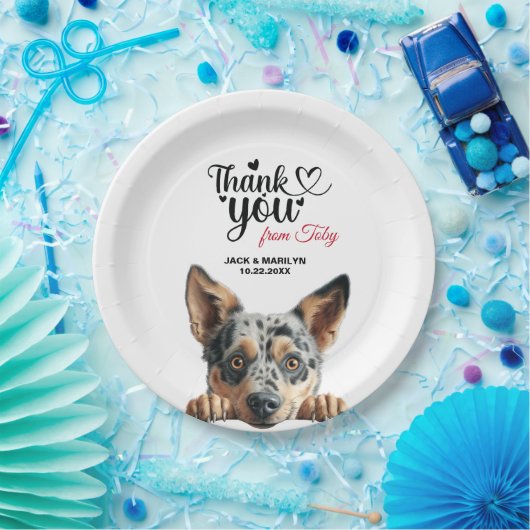 Australische vee hond bruiloft cocktail papieren bordje (Feest)