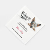 Australische vee hond bruiloft cocktail servet (Hoek)