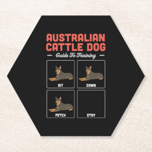 Australische vee hond gids voor training kartonnen onderzetters