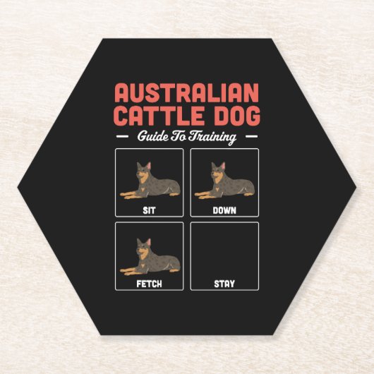 Australische vee hond gids voor training kartonnen onderzetters (Voorkant)