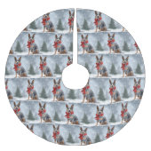 Australische vee Hond in Sneeuw Kerstmis Kerstboom Rok (Voorkant)