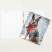 Australische vee Hond in Sneeuw Kerstmis Planner (Display)