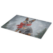 Australische vee Hond in Sneeuw Kerstmis Snijplank (Hoek)