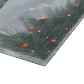 Australische vee Hond in Sneeuw Kerstmis Snijplank (Hoek)