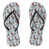 Australische vee Hond in Sneeuw Kerstmis Teenslippers (Voetbed)
