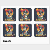 Australische vee hond kleurrijk vierkante sticker (Vel)