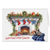 Australische vee hond open haard wachten op de ker (Voorkant Horizontaal)