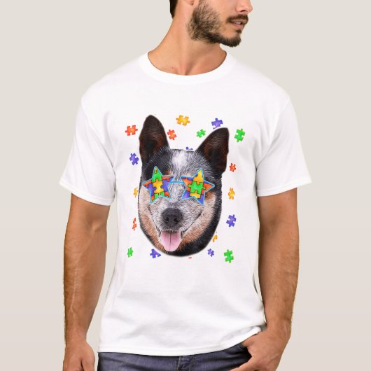 Australische vee hond puzzel t-shirt (Voorkant)