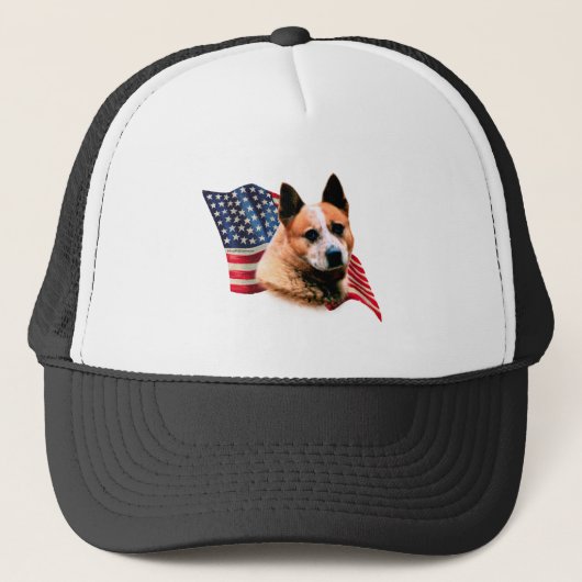 Australische vee hond vlag trucker pet (Voorkant)