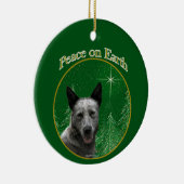 Australische vee hond vrede keramisch ornament (Rechts)