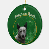 Australische vee hond vrede keramisch ornament (Links)