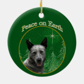 Australische vee hond vrede keramisch ornament (Achterkant)