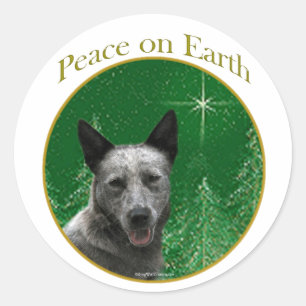 Australische vee hond vrede ronde sticker