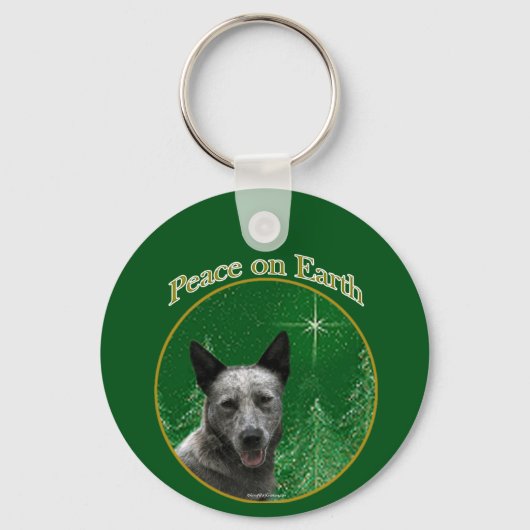 Australische vee hond vrede sleutelhanger (Voorkant)