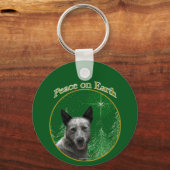 Australische vee hond vrede sleutelhanger (Achterkant)