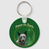 Australische vee hond vrede sleutelhanger (Achterkant)