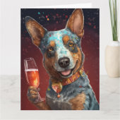 Australische vee Nieuwjaarskaart Kaart (Voorkant)