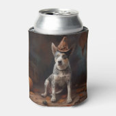 Australische vee pompoenen Halloween eng Blikjeskoeler (Blikje Voorkant)