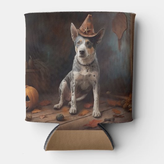 Australische vee pompoenen Halloween eng Blikjeskoeler (Voorkant)