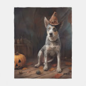Australische vee pompoenen Halloween eng Fleece Deken (Voorkant)